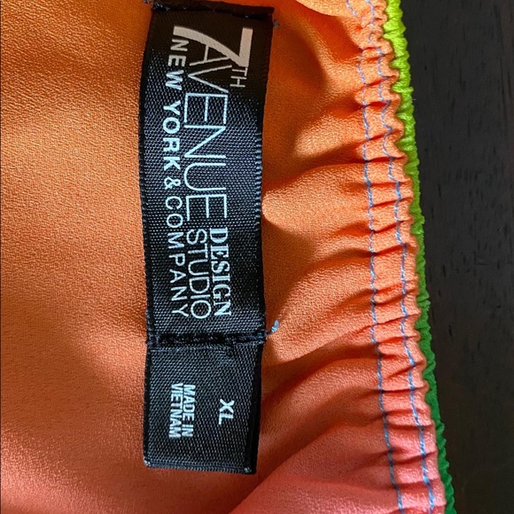 XL New York & Co. Rainbow Flounced Off-the-shoulder Top (Perfect for PRIDE) - Picture 8 of 8